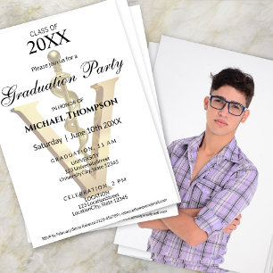 Convites Festa de Graduação Veterinária em Ouro Elegante   