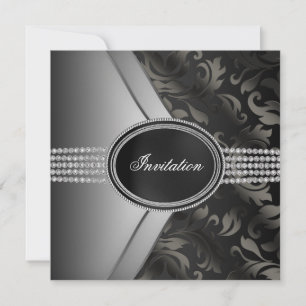 Convites Festa de Gravata Preta Black Diamond