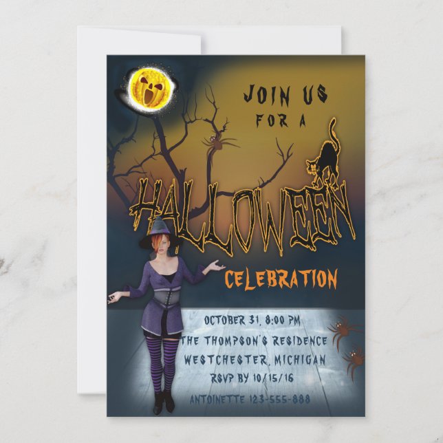 Convites Festa de Halloween (Frente)