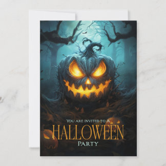 Convites Festa de Halloween Adulto Assustador de Pumpkin