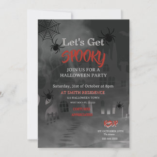 Convites Festa de Halloween Adulto Casa Vintage