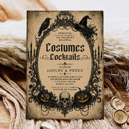 Convites Festa de Halloween Adulto de Fantasias e Coquetéis