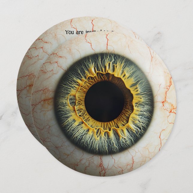 Convites 👁️ Festa de Halloween Assombrada! (Frente/Verso)