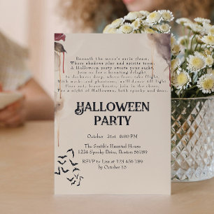 Convites Festa de Halloween assustadora do Poem Spooky