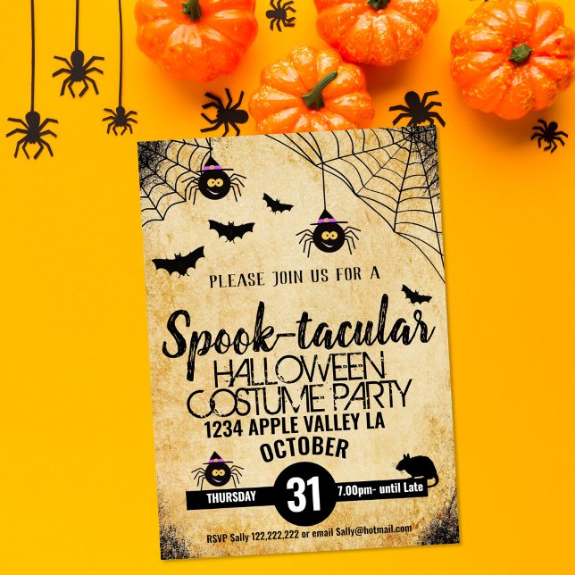 Convites festa de halloween assustadora e espantosa (Criador carregado)