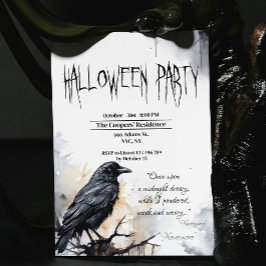 Convites Festa de Halloween Black Raven