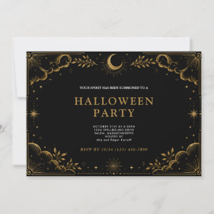Convites Festa de Halloween Celestial Elegante