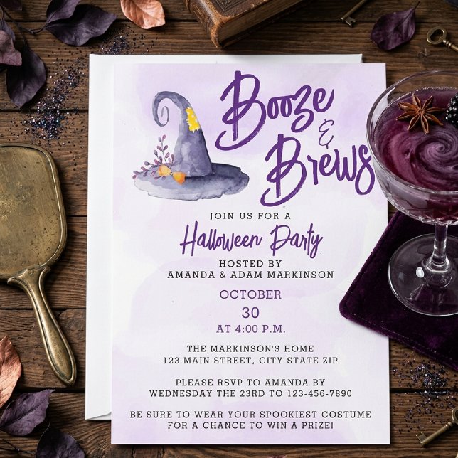 Convites Festa de Halloween com Bebidas e Cervejas Econômic (Criador carregado)