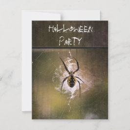Convites Festa de Halloween Convidando enorme teia de aranh