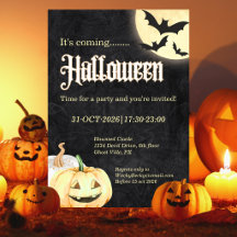 Festa de Halloween Corporativa Simples em Preto e 