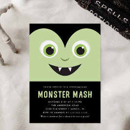 Convites Festa de Halloween Cute Vampire Monster Mash