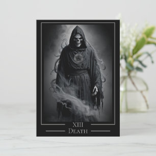 Convites Festa de Halloween da Carta de Tarot da Morte XIII