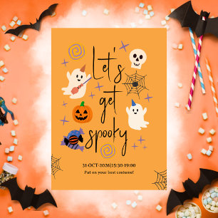 Convites Festa de Halloween da Família no Escritório com Fa