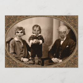 Convites Festa de Halloween da Família Vampiro Zombie