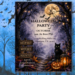 Convites Festa de Halloween da Floresta Assustadora