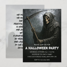 Convites Festa de Halloween da Grim Reaper