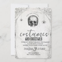 Festa de Halloween Dança Caveira Gótica Retrô