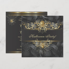 Convites Festa de Halloween das Aranhas de Ouro