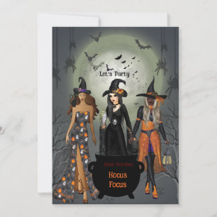 Convites Festa de Halloween das Bruxas Spooky