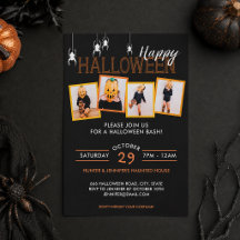 Festa de Halloween de Aranha com 4 Fotos Personali