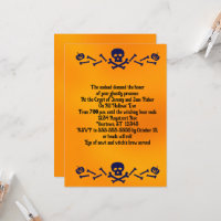 Festa de Halloween de Caveira e Ossos Cruzados
