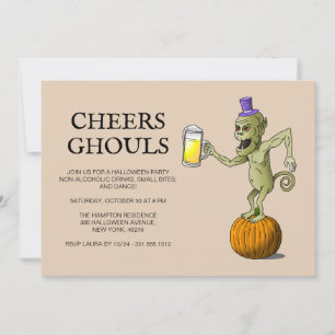 Convites Festa de Halloween de Cheers Ghouls