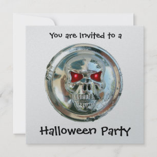 CONVITES FESTA DE HALLOWEEN DE CHROME SKULL