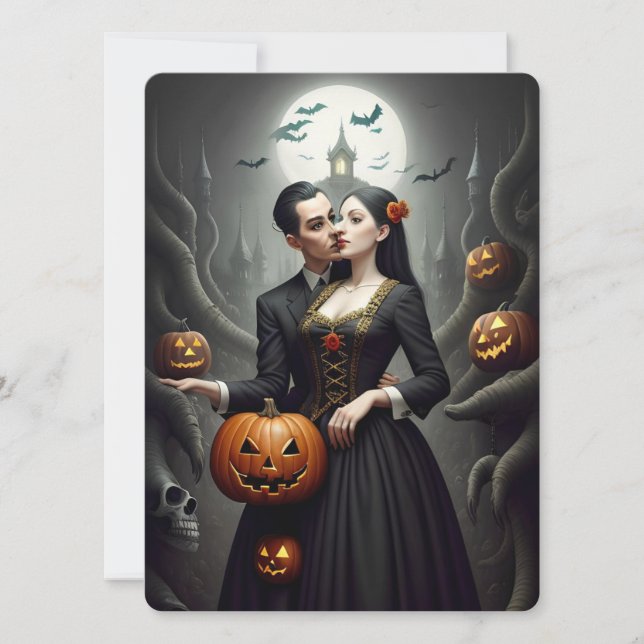 Convites Festa de Halloween de Costumes e Caldedões (Frente)