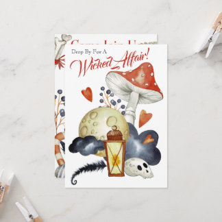 Convites Festa de Halloween de Cute Poison Mushroom