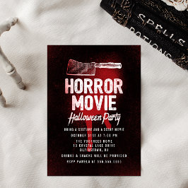 Convites Festa de Halloween de Filme de Terror Assustador