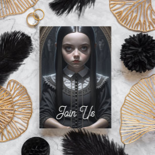 Convites Festa de Halloween de Garota Gótica