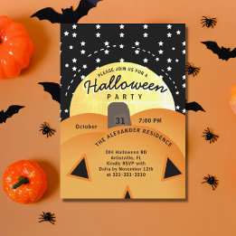 Convites Festa de Halloween de Jack O Lantern, Cute Spookie