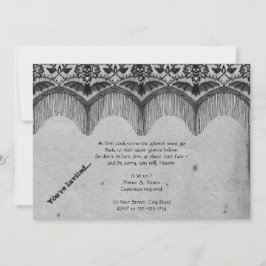 Convites Festa de Halloween de Lace Gótica Elegante