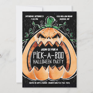 Convites Festa de Halloween de Pick-A-Boo