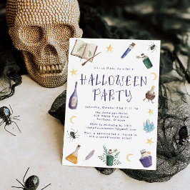 Convites Festa de Halloween de Poções Mágicas Caprichosas
