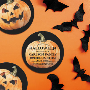 Convites Festa de Halloween de Pumpkin assustadora Jack-O-L