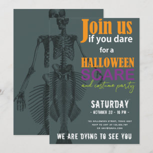 Convites Festa de Halloween de Sereia