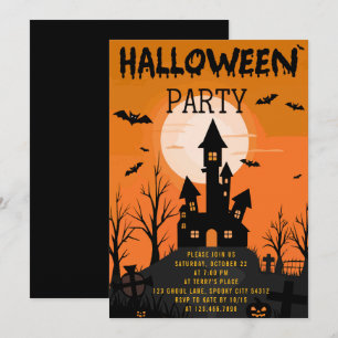 Convites Festa de Halloween de Spooky Castle