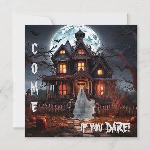 Convites Festa de Halloween de Spooky Ghost Hunted House