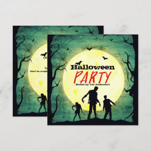 Convites Festa de Halloween de Zumbis Mortos-Vivos