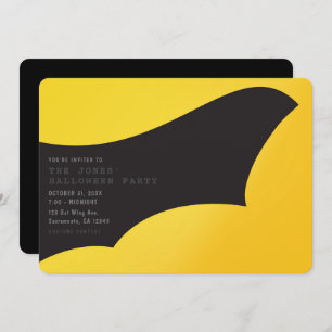 Convites Festa de Halloween do Black Bat Wing