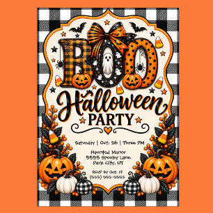 Convites Festa de Halloween do Boo Fofo