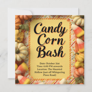 Convites Festa de Halloween do Candy Corn Bash