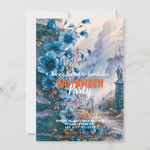 Convites Festa de Halloween do Cemitério de Cemitério assus