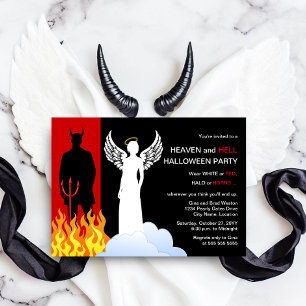 Convites Festa de Halloween do Céu e do Inferno