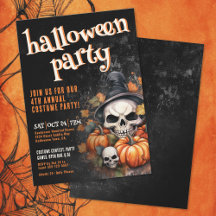 Festa de Halloween do Crânio de Abóbora