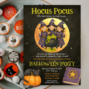 Convites Festa de Halloween do Hocus Pocus Witchy