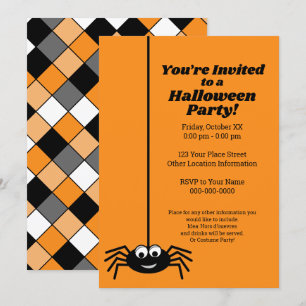 Convites Festa de Halloween do Homem-Aranha Moderna