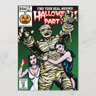 Convites Festa de Halloween do Horror Comic Style