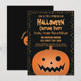 Convites Festa de Halloween do Jack O Lanterna Pumpkin